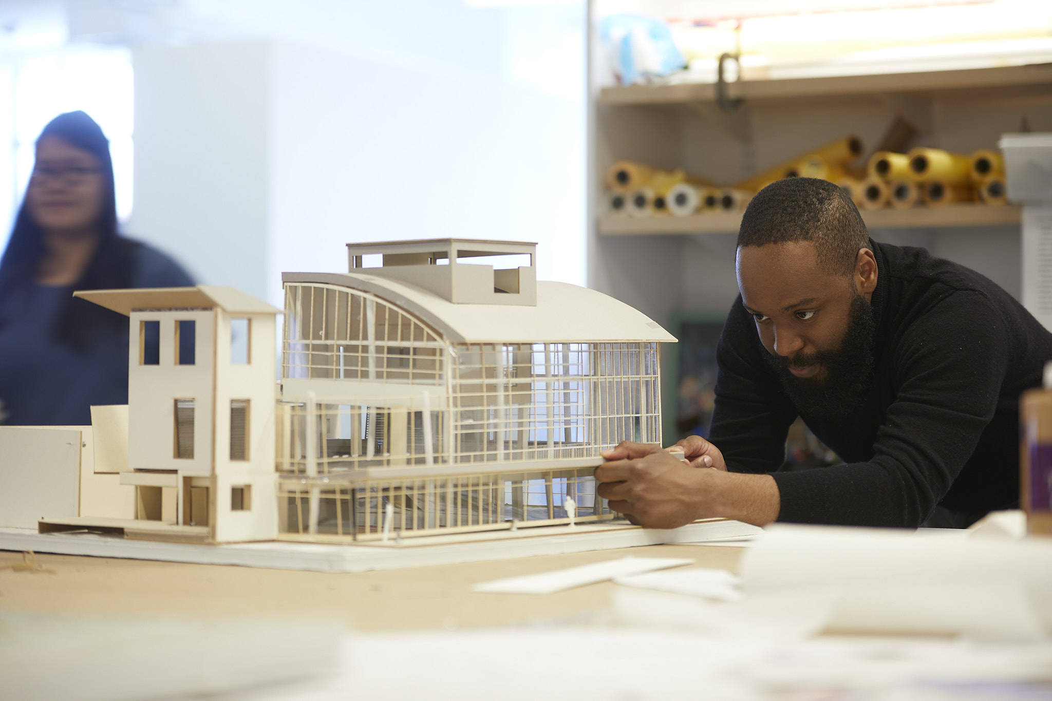 Person working on 3D model