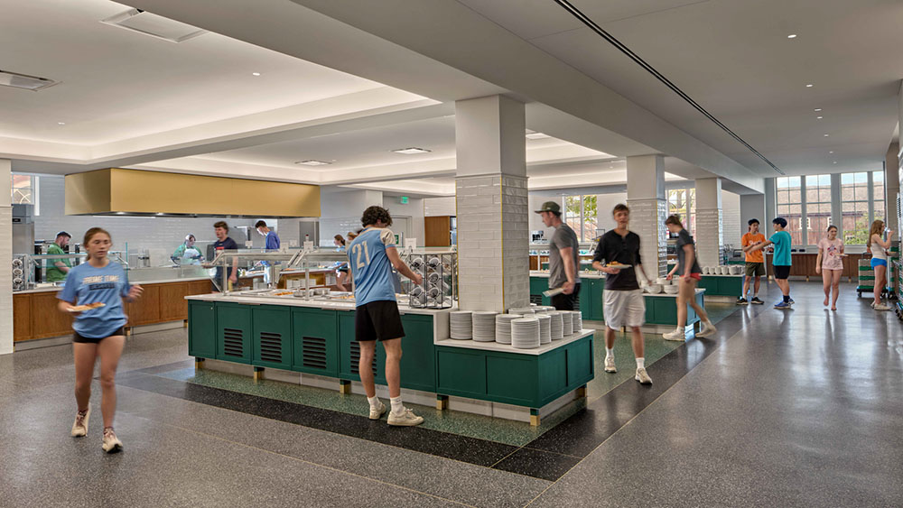 dining servery area at Deerfield Academy