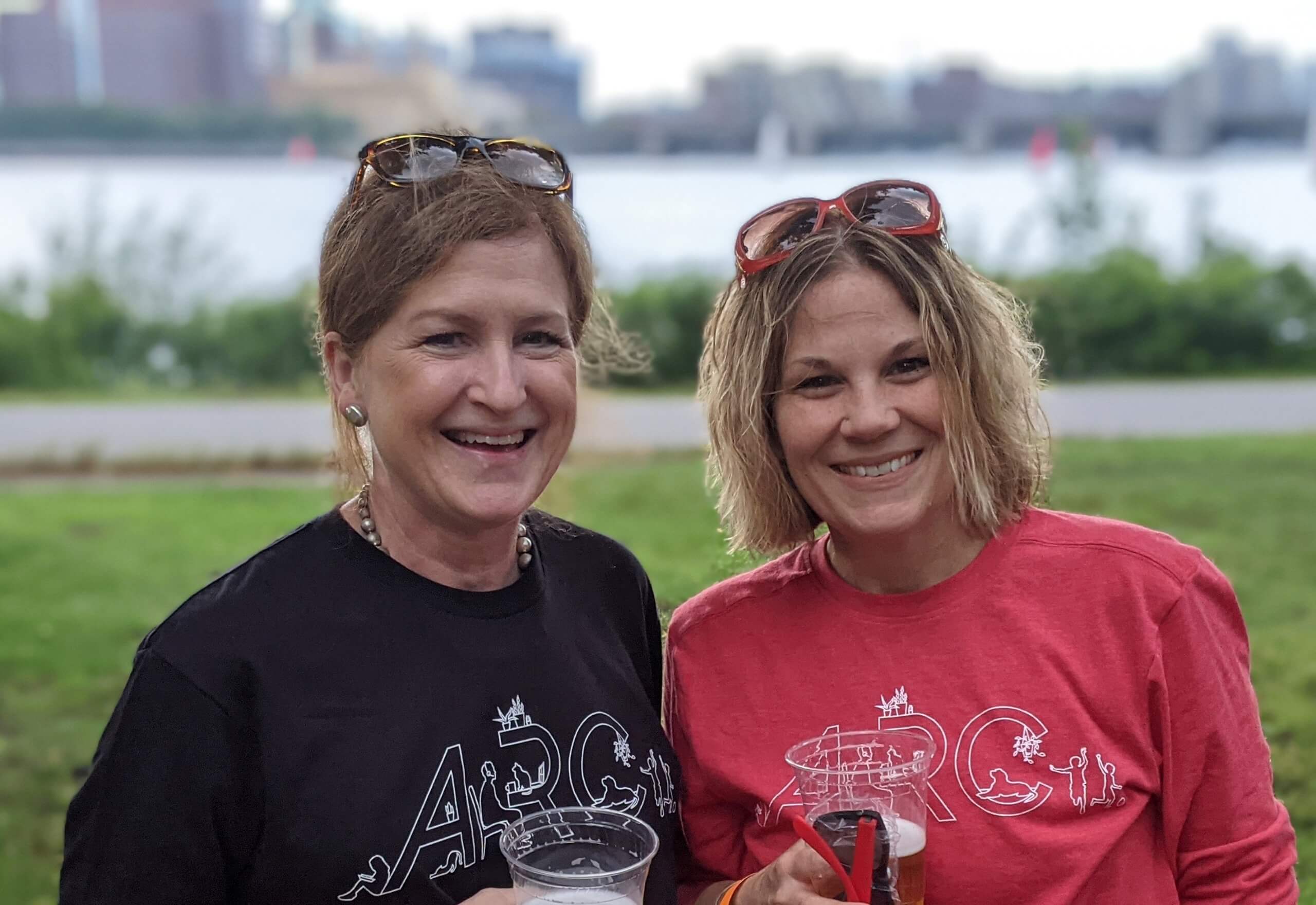 Katie and Michelle at a summer outing