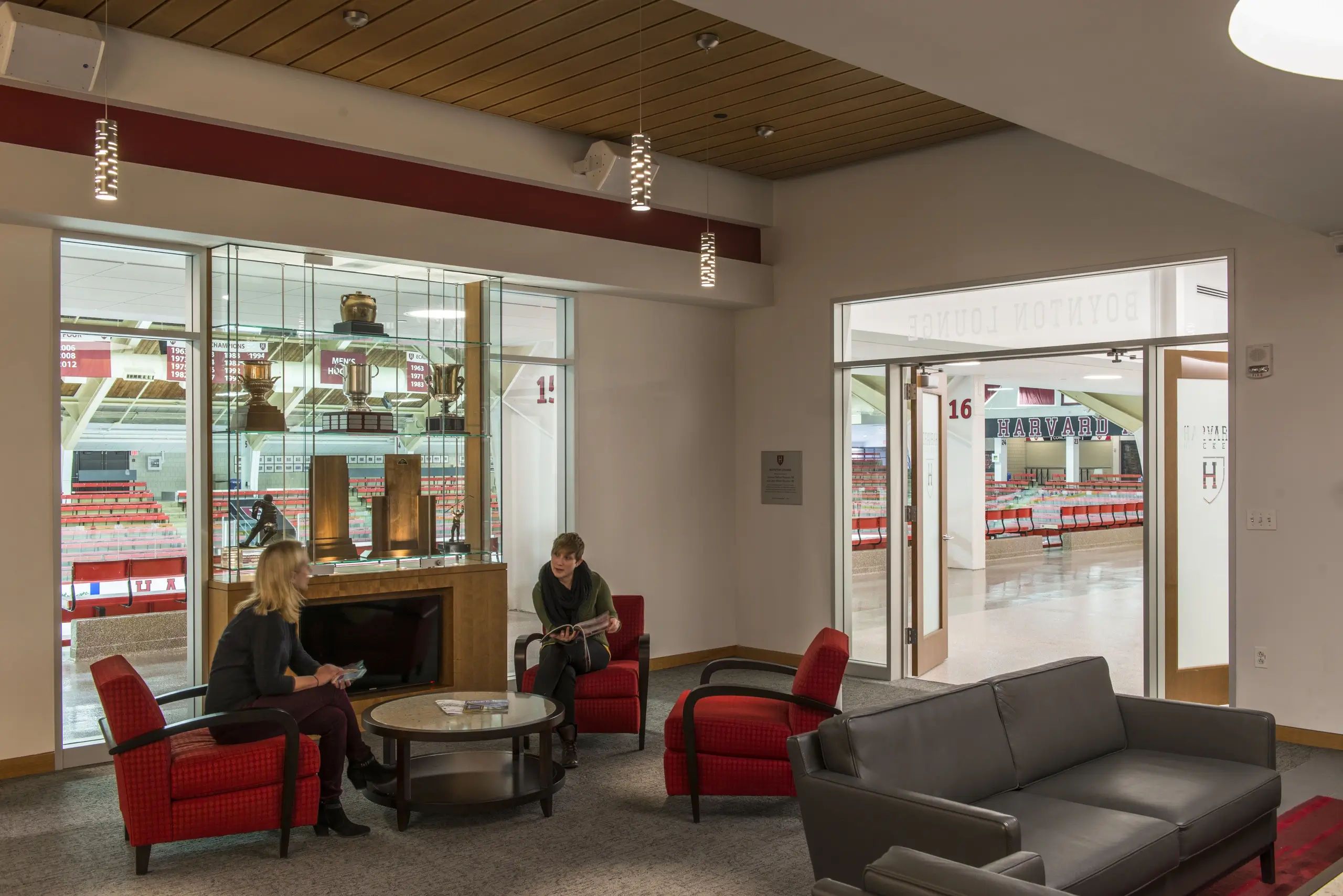Harvard hockey lounge