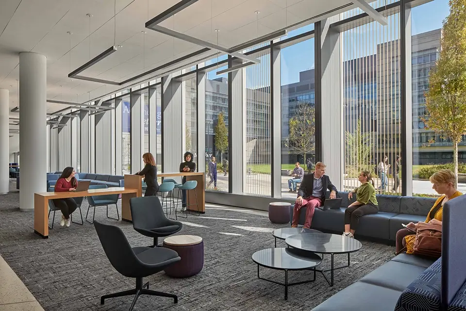 umass chan NERB lobby collaboration space