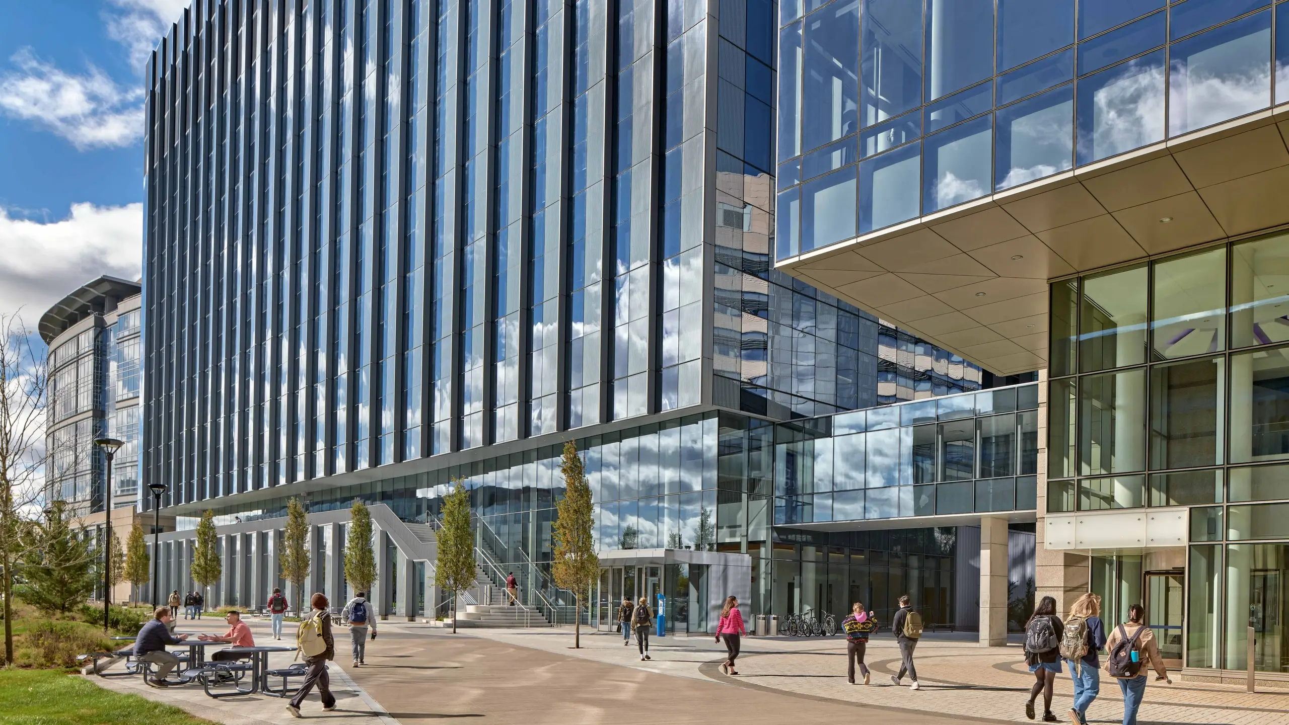 umass chan NERB outdoor grand staircase